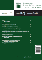 Revista Int. FOSS Law Review nº vol 2 nº 2 - 2011-01