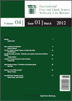 Revista Int. FOSS Law Review nº vol 4 nº 1 - 2012-03