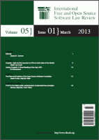 Revista Int. FOSS Law Review nº vol 5 nº 1 - 2013-04
