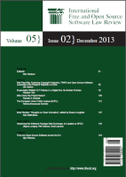Revista Int. FOSS Law Review nº vol 5 nº 2 - 2013-12