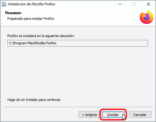 Firefox - Instalación - Resumen