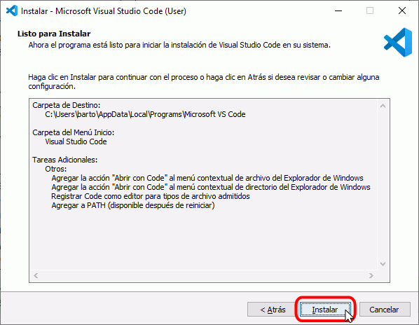 Visual Studio Code - Instalación 5