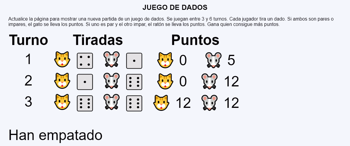 Juego de dados