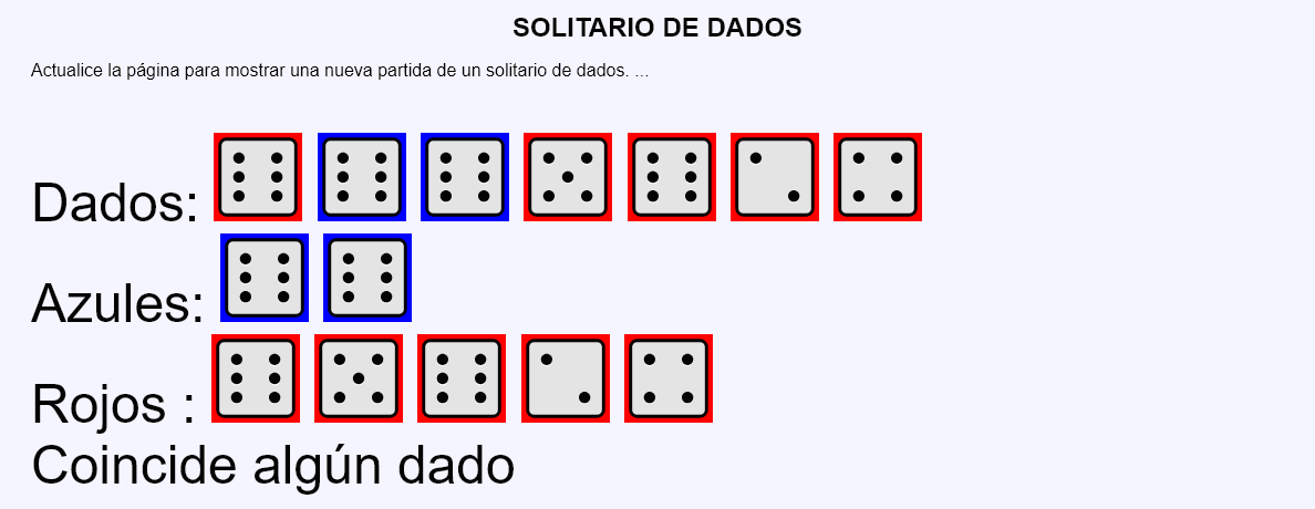 Solitario de dados