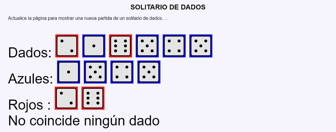 Solitario de dados