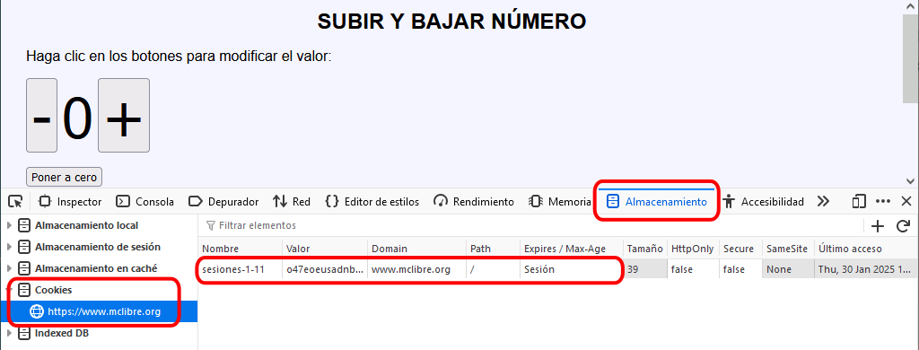 Borrar cookie en Firefox