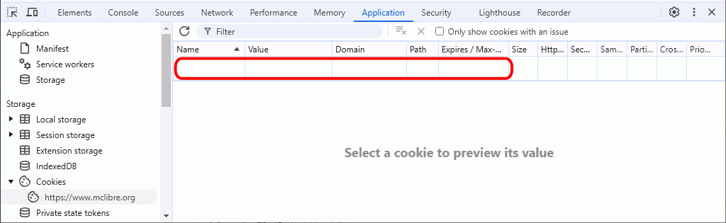 Borrar cookie en Chrome