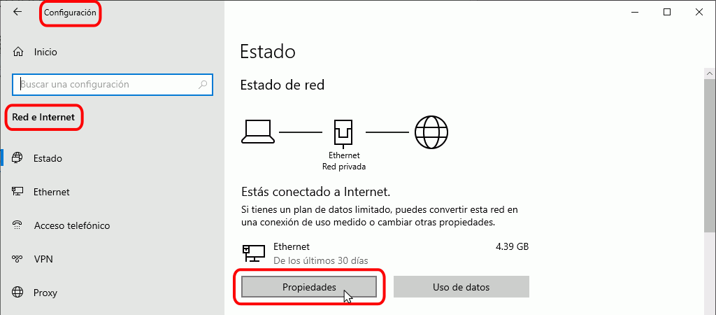 Windows - Perfil de red