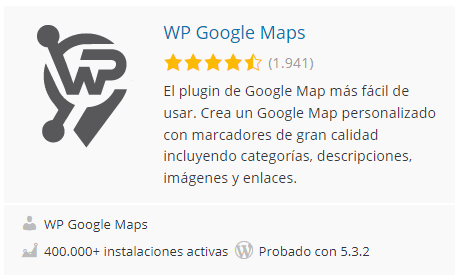 WordPress. Plugin WP Google Maps